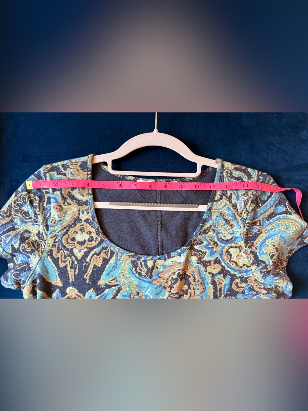 Peruvian Connection Blue and Brown Paisley Knit Top - Picture 5 of 8